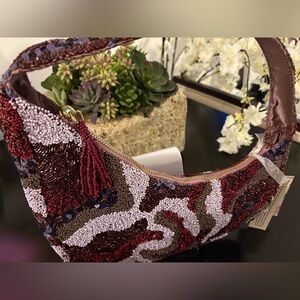 Elegant Beaded Women's Bag - Multicolor